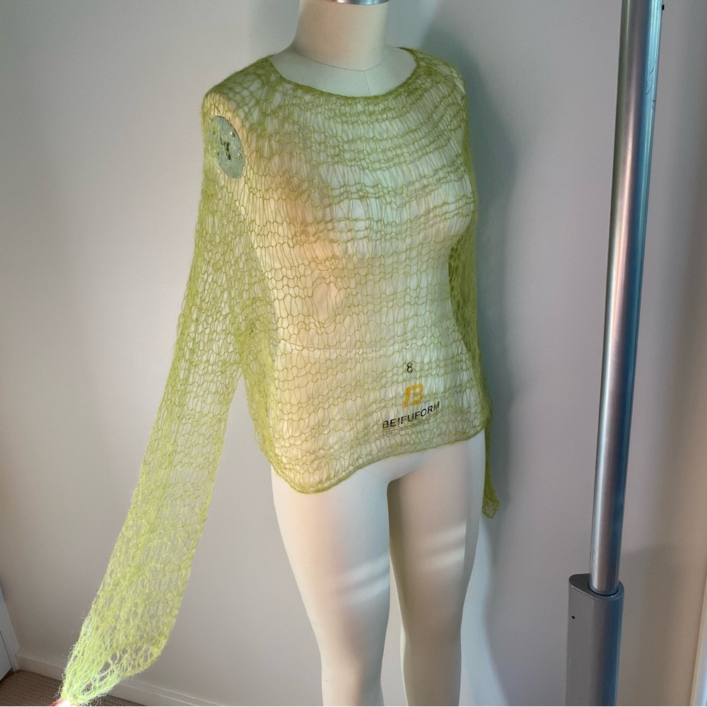 Open knit mohair sweater